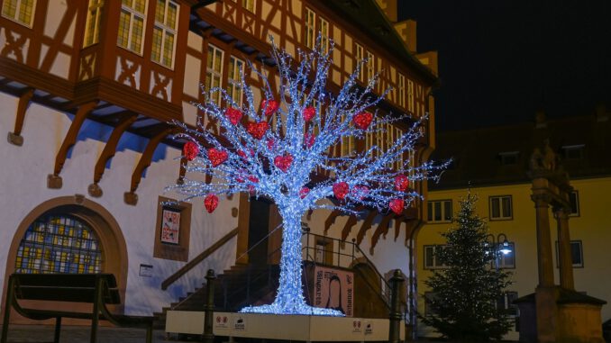 Lichterpfad verbindet Marktplatz und Schlossplatz in Hanau bis 6. Januar Lichterpfad verbindet Marktplatz und Schlossplatz in Hanau bis 6. Januar